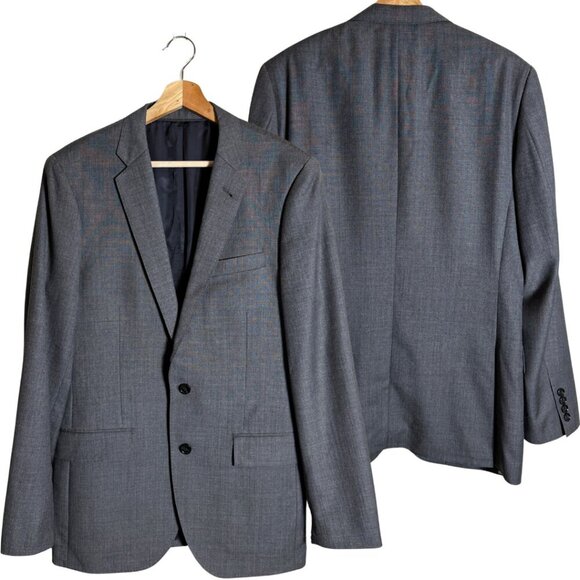 J. Crew Ludlow Slim-Fit Suit Jacket Sport Coat Blazer Mens 38R Gray Italian Wool - Picture 1 of 14